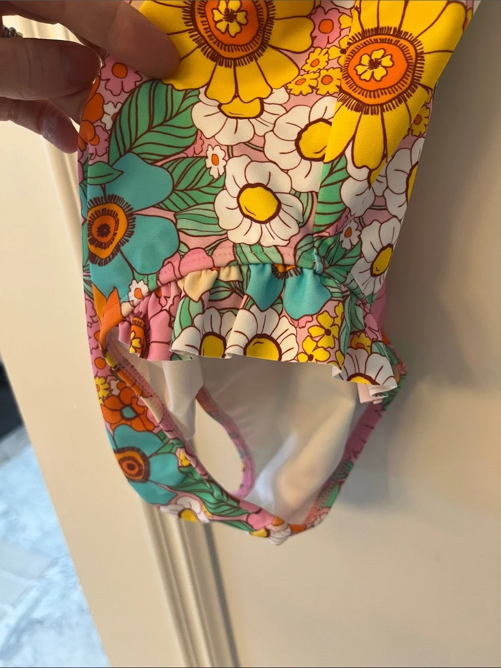 Show me your mumu girl’s floral ruffle swimsuit